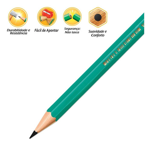 Caixa Com 72 Lapis Bic Evolution Com Borracha