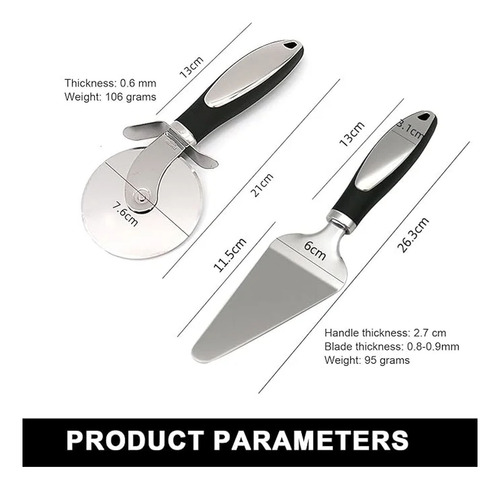 E Roller Pizza Knife Spatula Two-piece Pizza Cutter Piz 4003