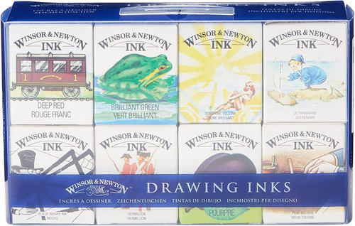 Set Winsor & Newton Tintas Dibujo Colección William 8 Frasco