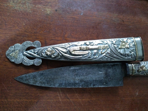 Cuchillo Verijero Arbolito,broker , Echó En Plata Y Oro