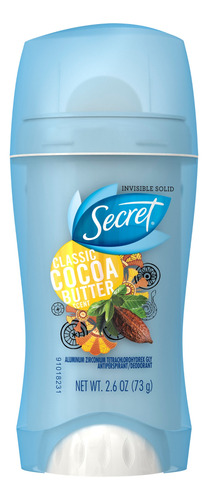 Antitranspirante en barra Secret Scent Expressions cocoa butter scent 73g