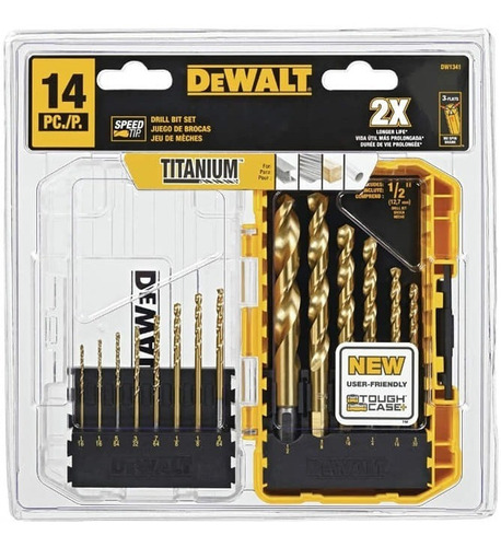 Juego De Brocas De Titanio Dewalt 14 Piezas 