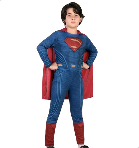 Disfraz Superman Con Capa La Liga De La Justicia Original