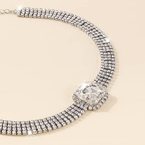 Kenjudess Collar Bohemio Multicapa Con Diamantes De Imitació