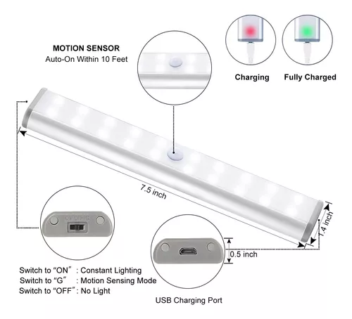 LEPOTEC 20 luces LED para debajo del gabinete, iluminación de cocina, luces  inalámbricas para debajo del mostrador, luces de armario, luz nocturna