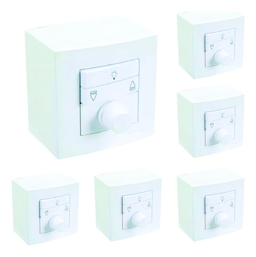 Caja superpuesta con 6 ventiladores P/ Fan Bivolt Light 110/220 V