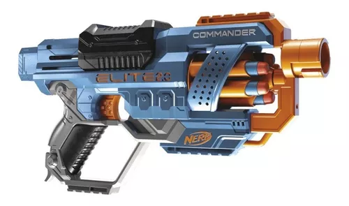 Nerf Elite 2.0 Commander Com Tambor Giratório Para 6 Dardos