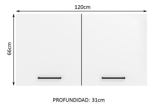 Gabinete Superior Almacenamiento Garaje Madesa 120cm Color Blanco