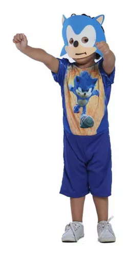 Fantasia do sonic infantil mercado livre