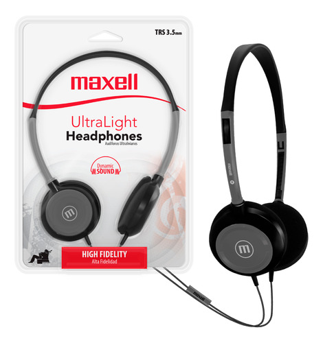 Audifonos Hp-200 Maxell Dynamic Ultralight Headphones Trss