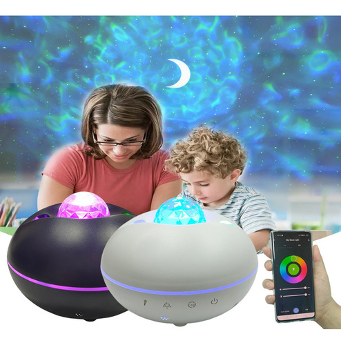 Galaxy Proyector Luz Nocturna App Control Led Negro
