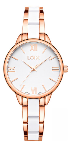 Reloj Loix L1266 Para Mujer Clásico En Acero 