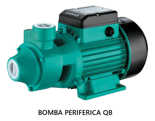 Bomba Periférica Para Agua Shimge Qb80g 1 Hp 220v 3600 L/h Alto Caudal Y Presión Con Bajo Consumo Eléctrico