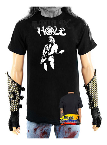 Camiseta Hole - Nirvana Grunge Rock Tipo Retro Pixel Rc