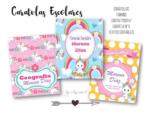 Caratulas Imprimibles T. Carta / N°3 Unicornios Babys #2