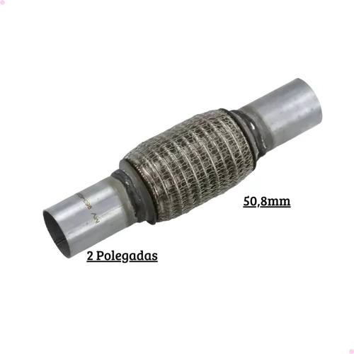 Tubo Universal Flexível Escapamento 2 Polegada + Abraçadeira