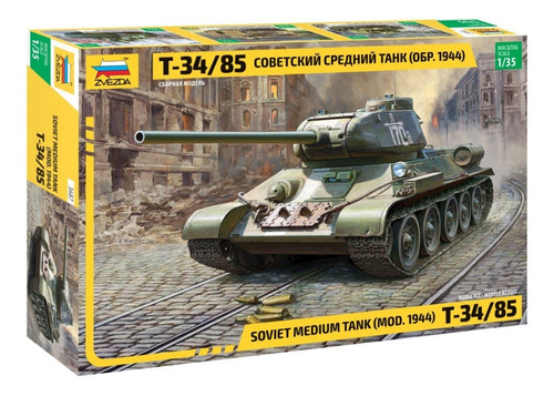 T-34/85 Tanque Sovietico By Zvezda # 3687  Molde Nuevo  1/35