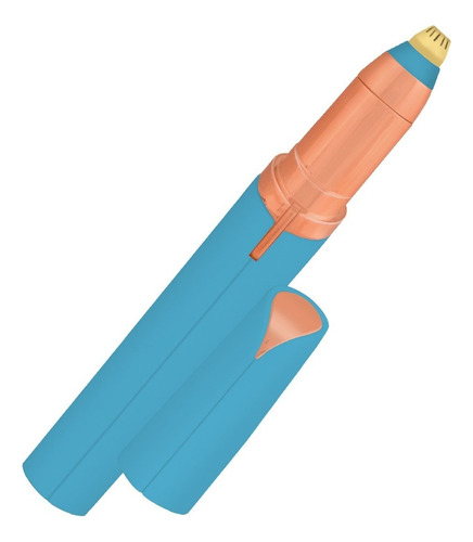 Depiladora Rasuradora Eléctrica Recargable Cejas Vello Cara Color Azul