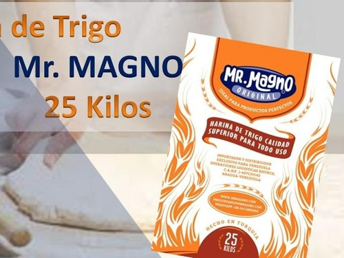 Harina De Trigo Mr Magno 25 Kilos Alta En Proteína