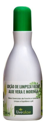 Loção Facial De Limpeza Aloe Moringa Natural 210ml Livealoe