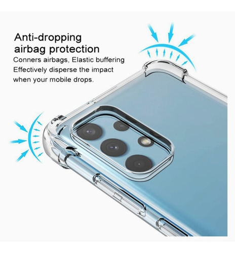 Imagen 4 de 10 de Case Funda Transparente Airbag Para Samsung A32/ A52/ A72