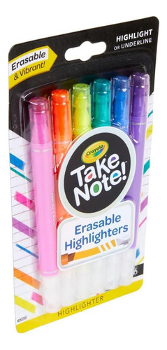 Crayola Toma Nota De Resaltadores Borrables (6ct), De Juego