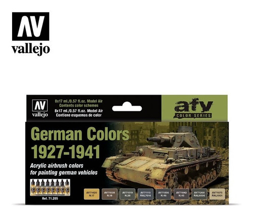 Kit Tintas 71205 German Colors 1927-1941 Vallejo Air