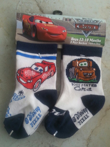 Set 2 Pares De Medias Bebes Disney Cars