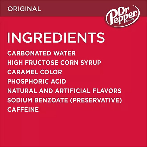 Dr Pepper Botella 500ml 24 Pack Importado