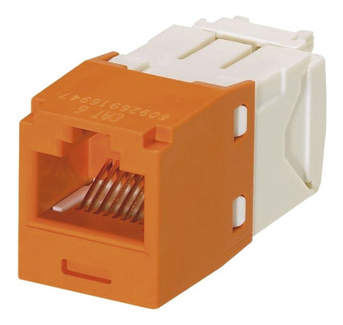 Conector Jack Rj45 Estilo Tg Mini-com Cat 6 Naranja