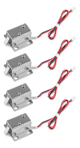 Bloqueo De Solenoides Electromagnético Qwork, 4 Pcs Mini Caj