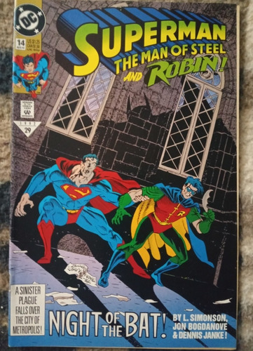 Dc Comics Superman Man Of Steel    # 14  Vintage Vf Ingles