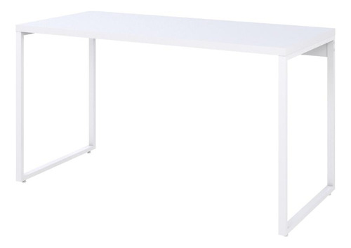 Mesa Kuadra 135x60x75cm Estrutura Branca Cor Branco Chess / Est.branca