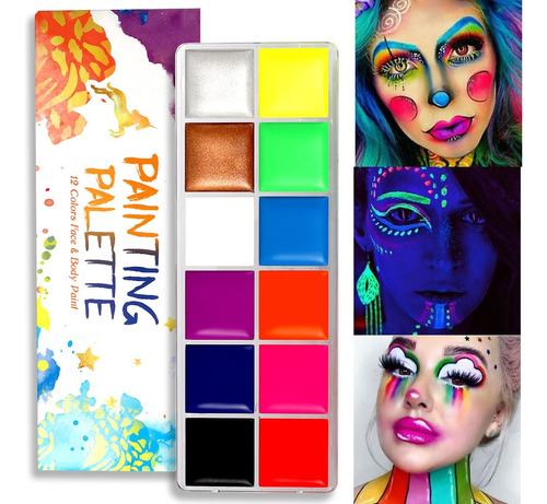 Pro Face Body Paint - Paleta Delineador De Ojos Al Oleo, Pal