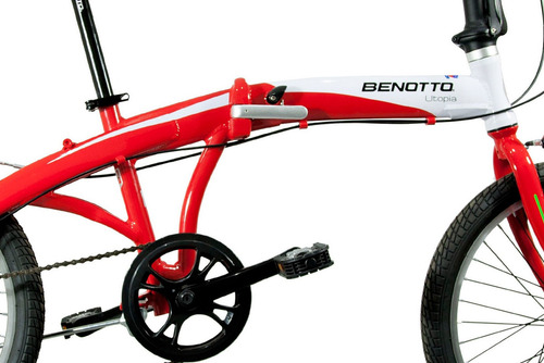 Bicicleta Utopia R20 7v Plegable Aluminio Rojo Benotto