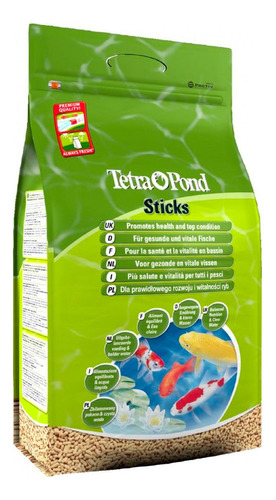 Alimento para peces de estanque agua fria carpas koi Tetra Pond Sticks 3kg