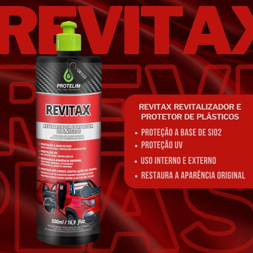 Revitax Protelim 500ml Revitalizador Plasticos Sio2