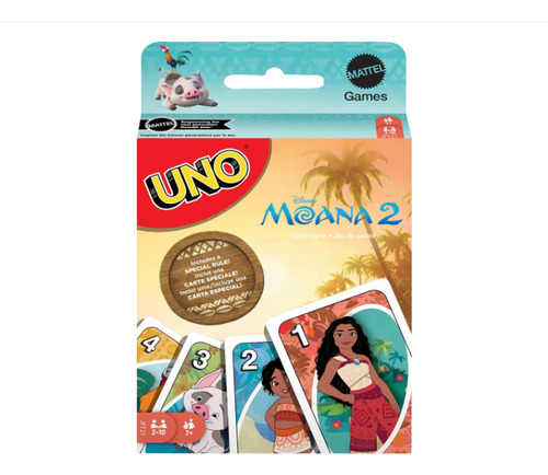 Mattel Games Uno Disney Moana 2 Juego De Cartas Para Niños