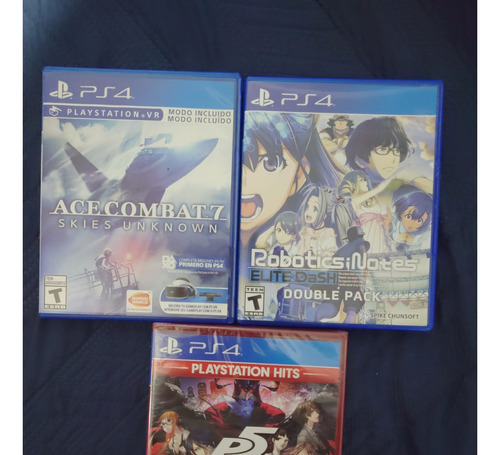 Lote Juegos Ps4 Persona 5 - Ace Combat 7 Y Robotic Notes 