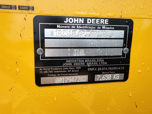 Retroescavadeira 4x4 John Deere 310 L Ano 2018 (zero) 4x4