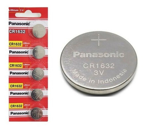 Blister 5pilas Boton Litio Cr1632 3v Panasonic Cr-1632 1632