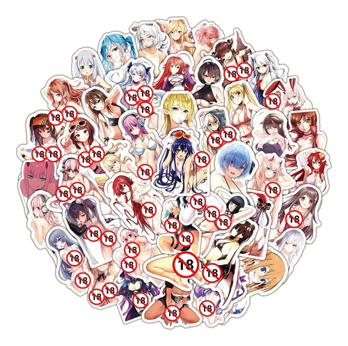 Stickers Chicas Anime Hentai Echhi +18 100pz