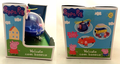 Brinquedo Veiculo Helicóptero E Mini Boneca Peppa Pig - Dtc