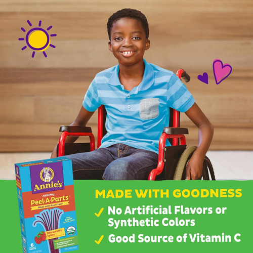 Annie's Organic Peel-a-parts Snacks Con Sabor A Frutas, Fres