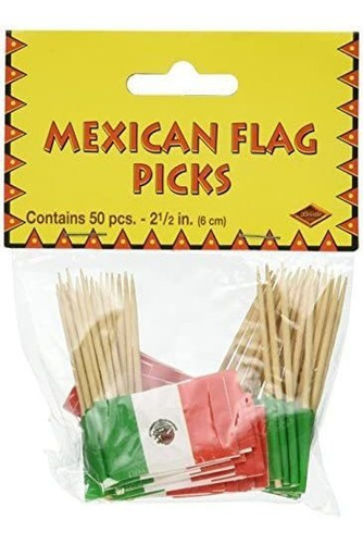 Beistle Bandera Mexicana Selecciones De 2,5 Pulgadas (50-cou