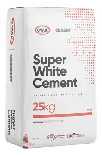 Cemento Blanco Oyak, Cemento Portland X 25kg 