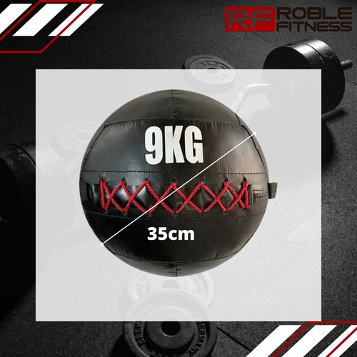 Imagen 2 de 8 de Pelota Sin Pique 9kg Medicine Ball Crossfit Calidad