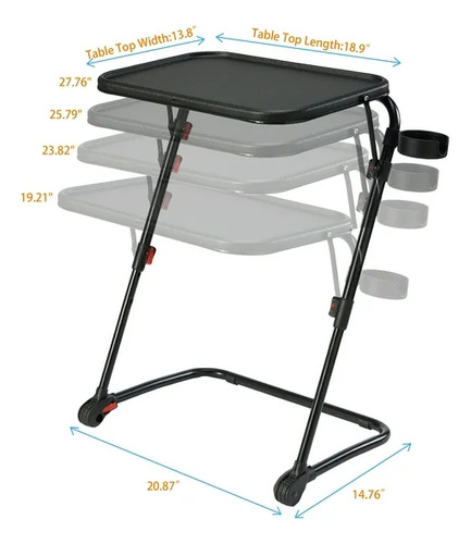 Mesa P/ Computadora Escritorio De Pie Porta Laptop Portavaso