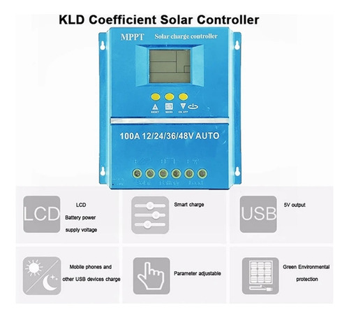 Controlador De Carga Solar 100a / 80a / 60a Mppt / Pwm 12v