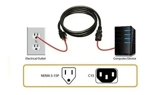 Cable De Corriente O Poder Pc O Monitor Y Otros 1.2mts